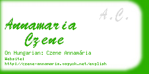 annamaria czene business card